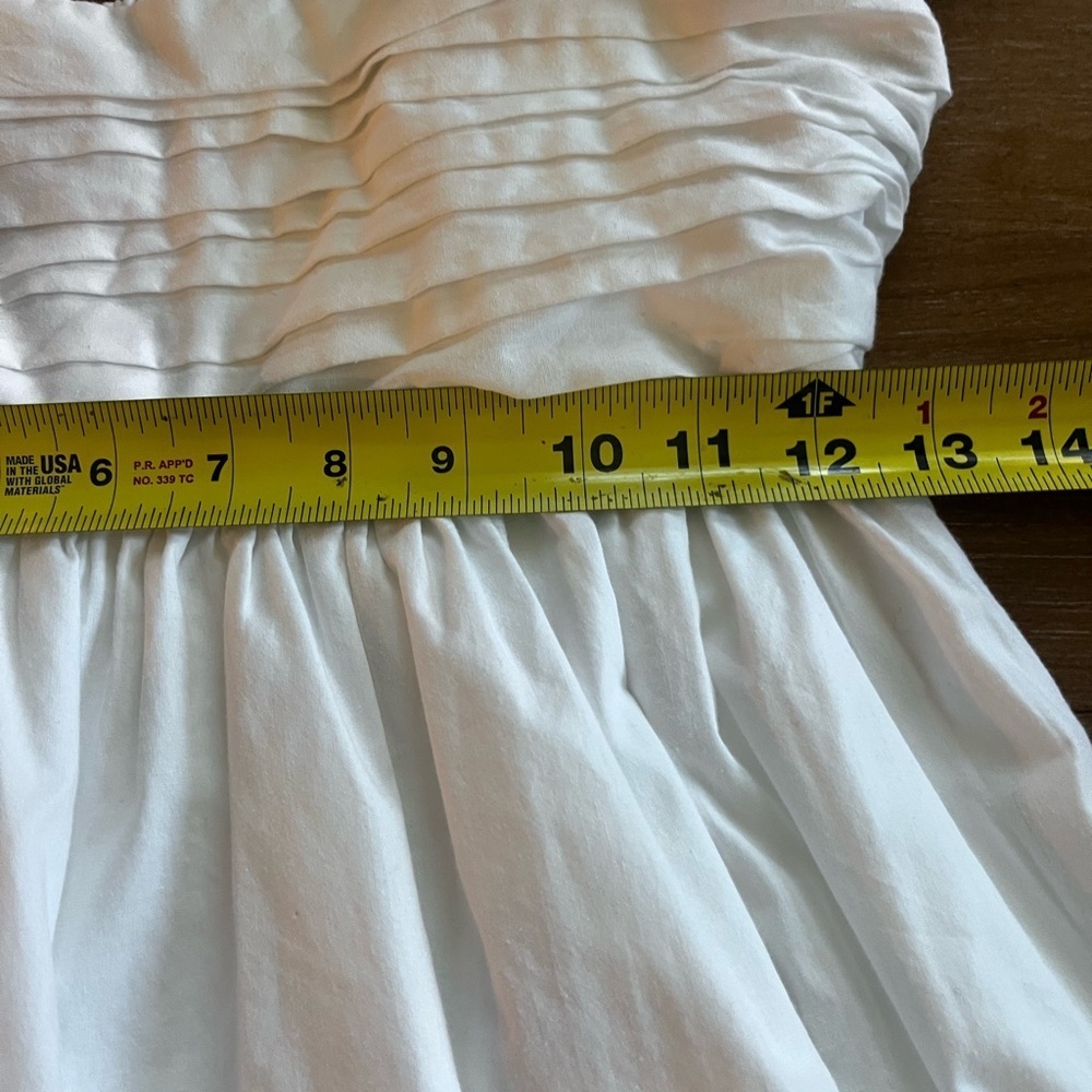 Abercrombie & Fitch Emerson Ruched Puff Sleeve Mini Dress - White - XS Petite - Picture 8 of 9